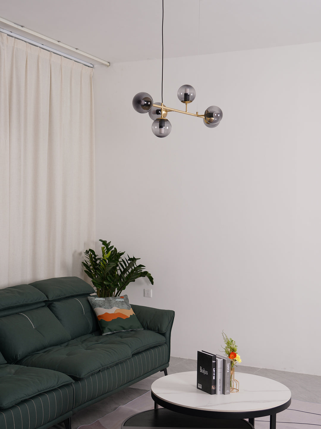 Modern Orb Chandeliers - Elegant Crystal Glass Ceiling Light Fixtures for Dining Room, Bedroom & Living Room Decor