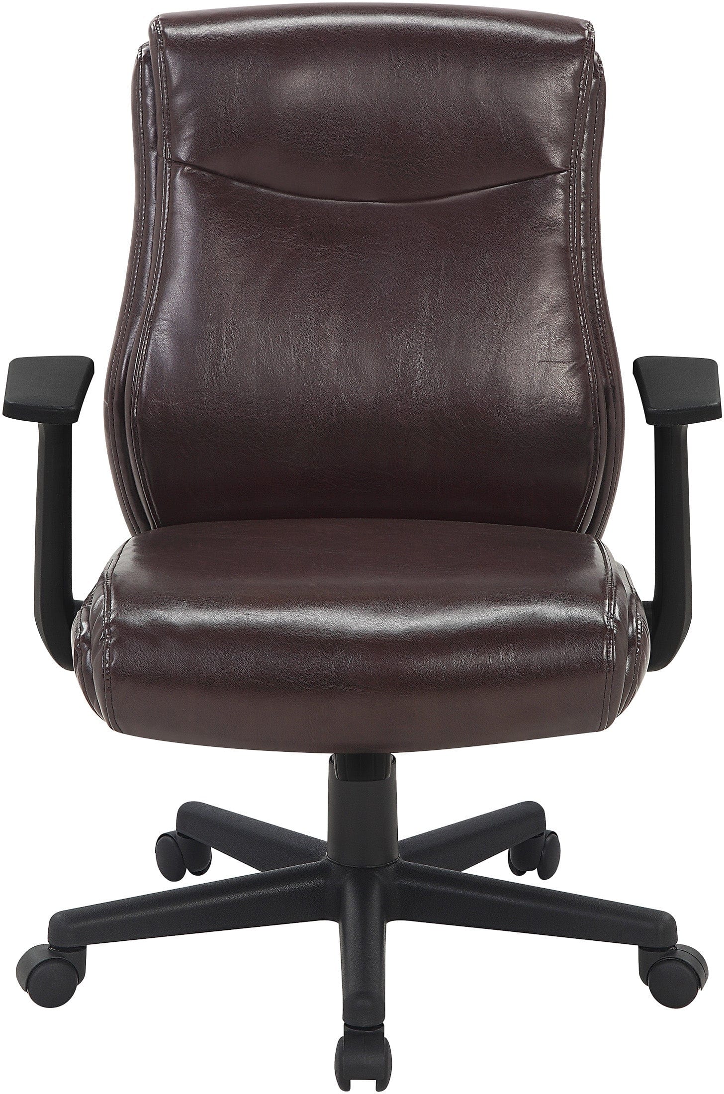 Office Star Mid Back Managers Chair with Flip Away Arms [FL91201] - Ergonomic Office Chair for Comfort & Support, Ideal for Home & Business Workspaces
