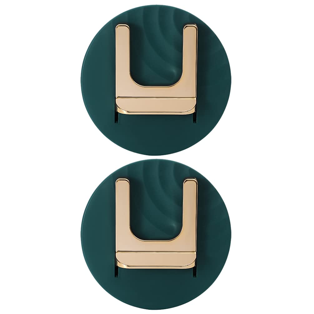 2-Pack Housoutil Wall-Mounted Hair Dryer Holder - Collapsible Bathroom Organizer for Blow Dryers & Styling Tools | Space-Saving Storage for Toilet & Bathroom (Ideal for Small Bathrooms & Vanity Organization)