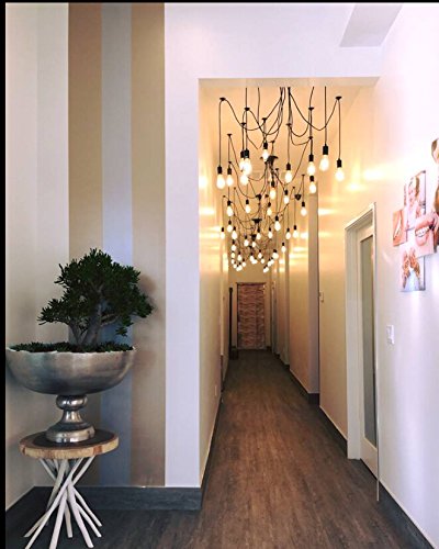 Vintage 10-Light Chandelier with Bulbs Included - Modern Flush Mount Ceiling Light Fixture for Living Room, Dining Room & Bedroom Lighting