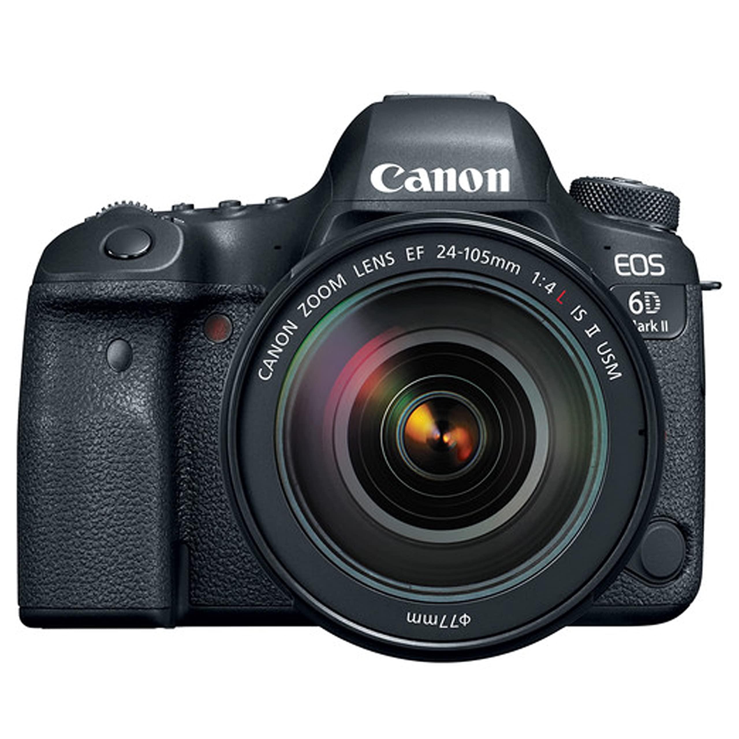 Canon EOS 6D Mark II DSLR Camera with EF 24-105mm f/4L IS II USM Lens Kit - 128GB Memory Card, Camera Case, Tripod & 34pc Filter Bundle (Renewed) - Perfect for Professional Photography, Travel & Vlogging