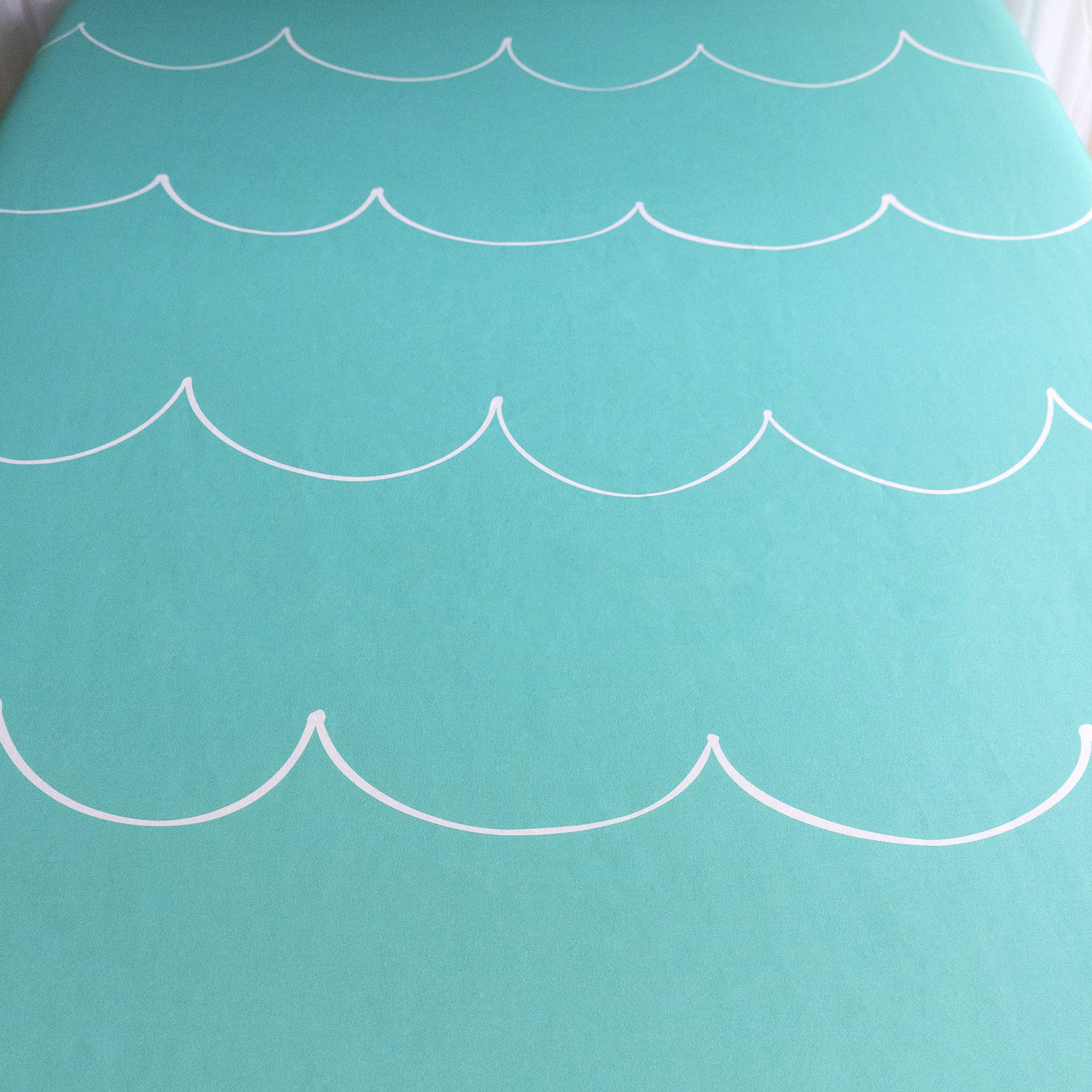 JumpOff Jo Twin Sheet Set - 3 Piece Kids Bedding with Fitted Sheet, Flat Sheet & Pillow Case - Hypoallergenic Microfiber for Comfortable Sleep - Moonlight Mermaid Design - Perfect for Kids' Rooms, Sleepovers & Nursery Decor