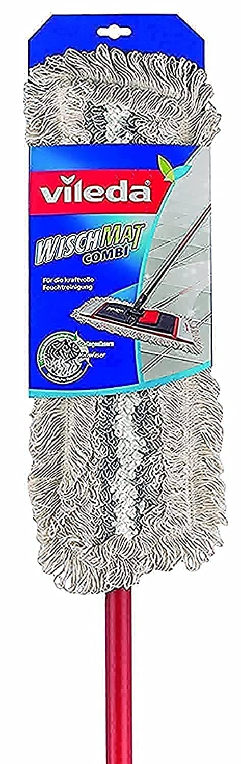 Vileda WashMat Combi 1475 with Telescopic Handle - Powerful Loop Structure for Deep Cleaning - Ideal for Tile & Stone Floors - Perfect for Kitchen, Bathroom & Hard Surface Cleaning
