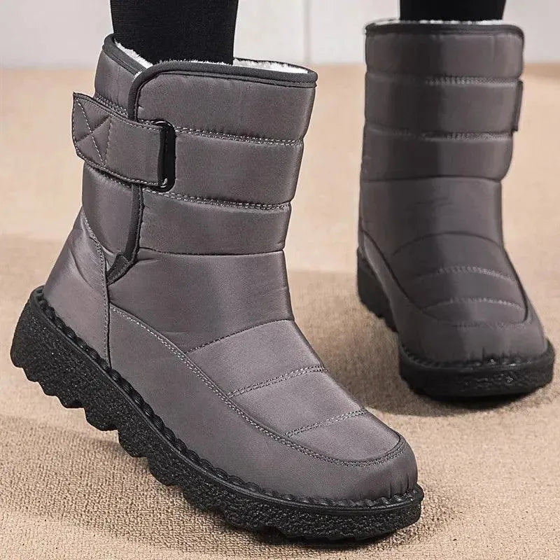 Women's Waterproof Slip-On Winter Boots - Warm & Comfortable Snow Shoes for Cold Weather, Outdoor Walking, and Casual Wear