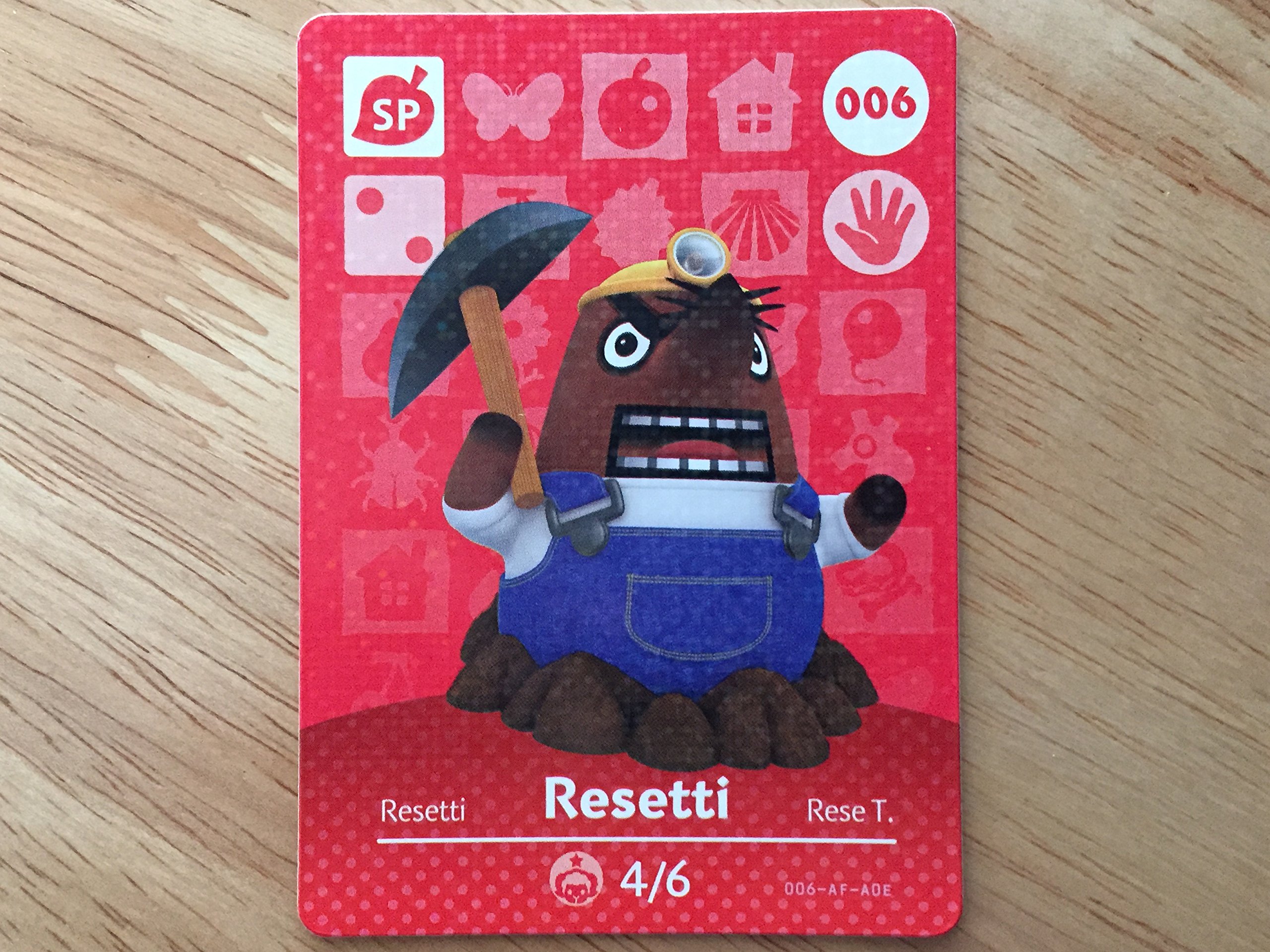 Nintendo Animal Crossing Happy Home Designer Amiibo Card Resetti 006/100 - Official Video Game Card by Nintendo | Perfect for Collectors & In-Game Home Design