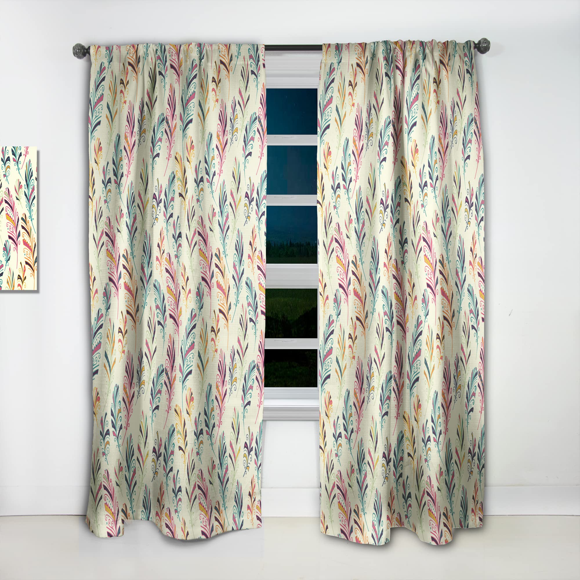 Dream Catcher Pattern Thermal Insulated Curtains for Bedroom & Living Room - 52x108 Single Panel Window Drapes - Perfect for Home Decor, Privacy & Energy Efficiency
