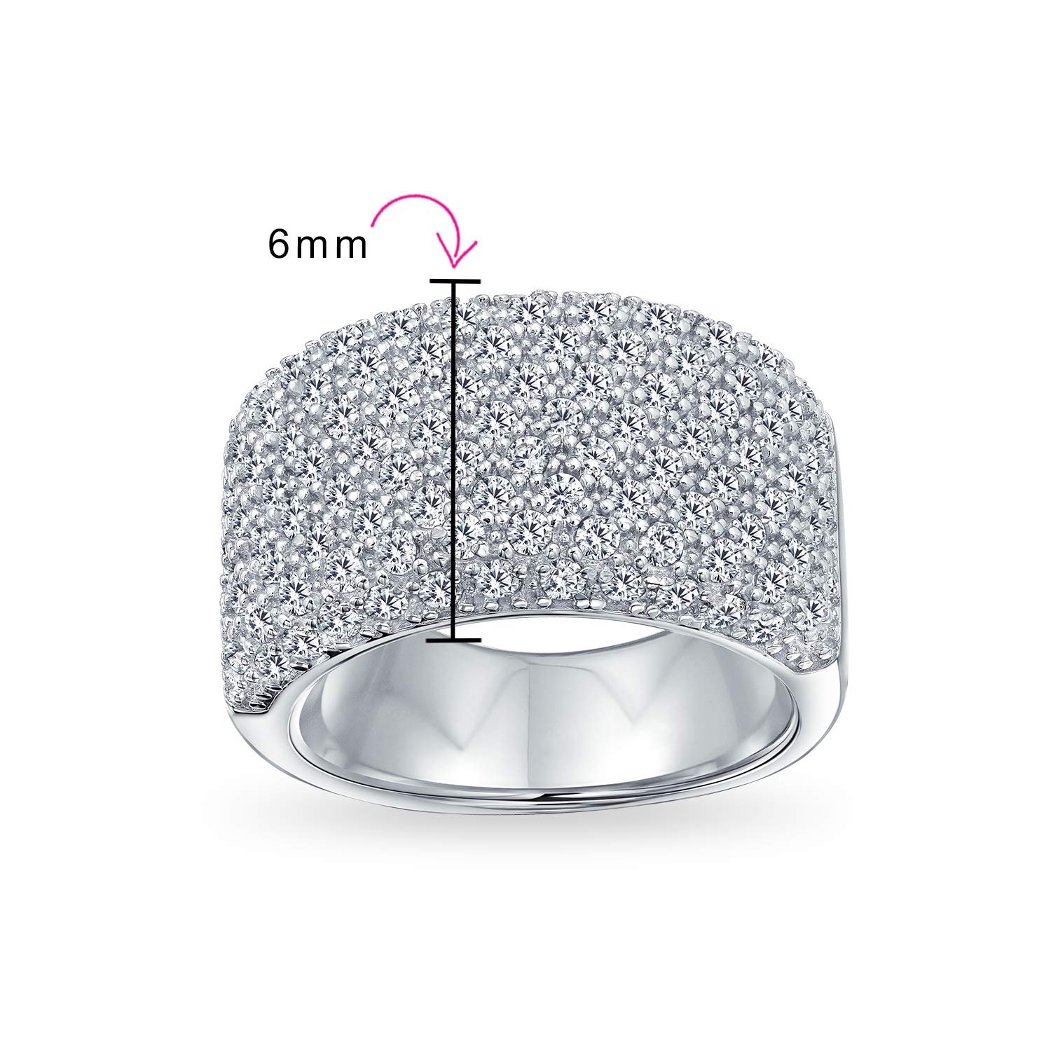 Personalized AAA Cubic Zirconia Cocktail Ring for Women - Rose Gold Plated .925 Sterling Silver Wedding Band, Anniversary Gift, Customizable Jewelry - Perfect for Date Nights, Bridal Showers & Special Occasions