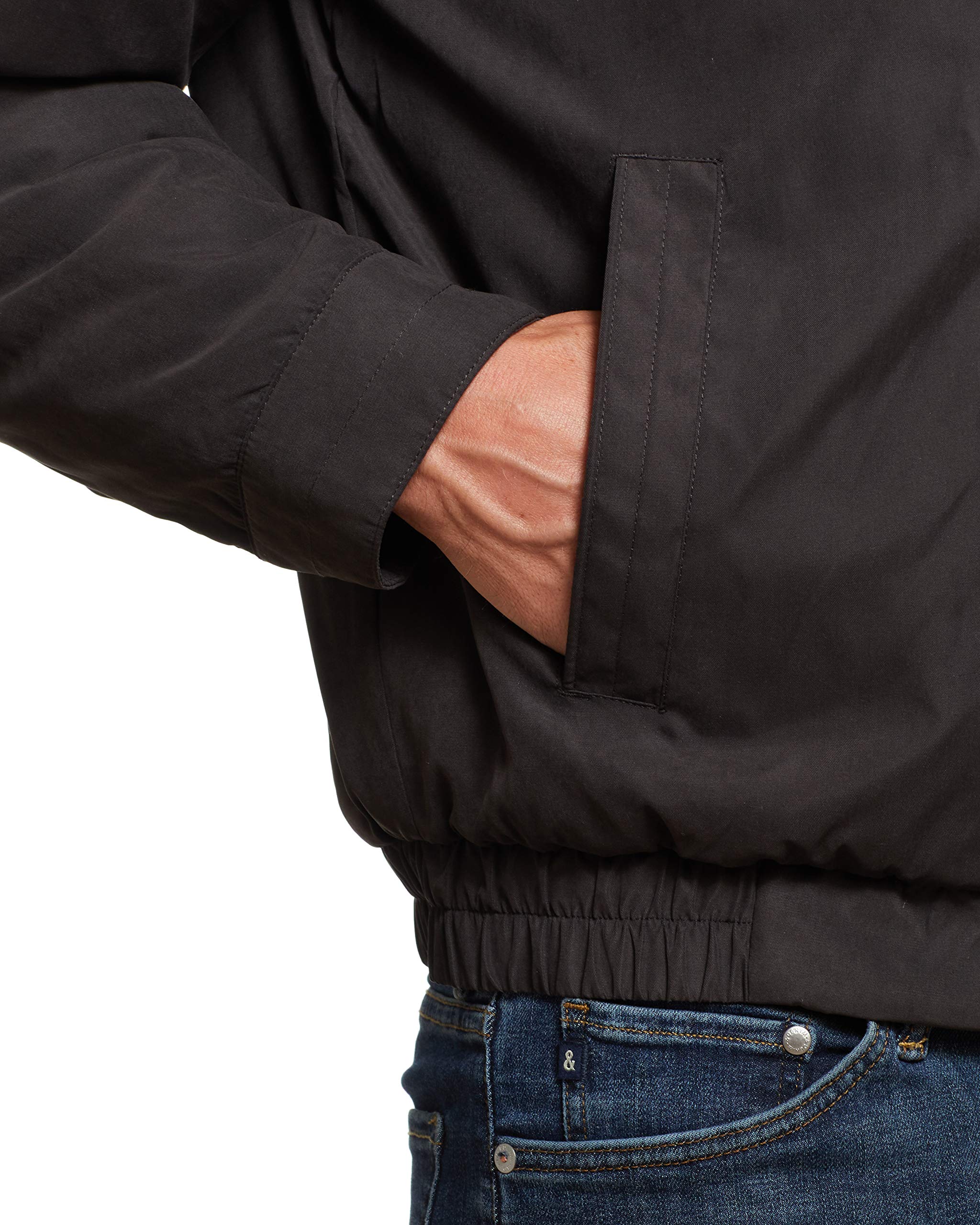 Men's Lightweight Micro-Suede Bomber Jacket - Water Resistant & Weatherproof Zip-Up Coat for Outdoor Activities, Travel & Casual Wear