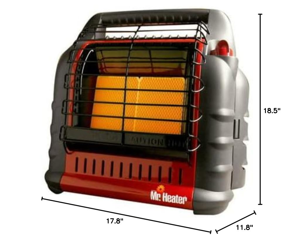 Mr. Heater Portable Big Buddy Propane Heater with Tank Refill Adapter - Indoor/Outdoor Heating for Camping, Garage, Workshop & Emergency Use (2-Piece Bundle)