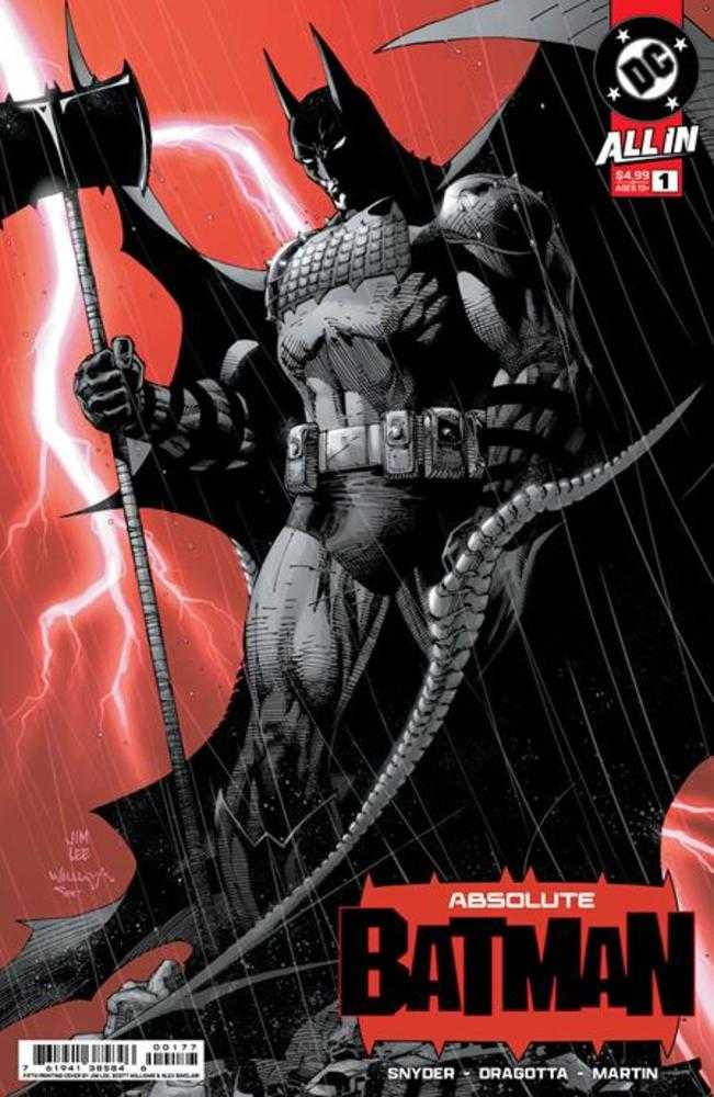 Absolute Batman #1 5th Print Cover A by Jim Lee - Rare Collector's Edition Comic Book for DC Fans, Perfect for Display & Investment