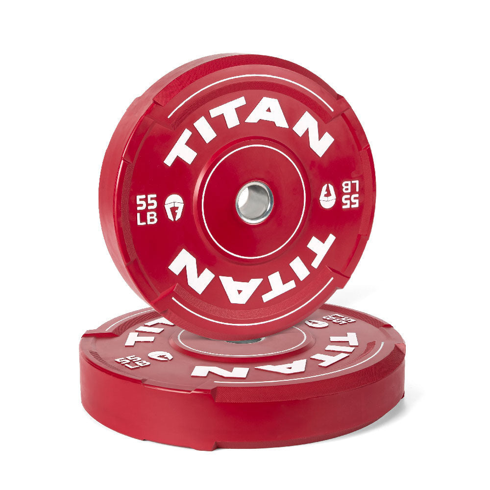 55 LB Single EZ Grip Color Bumper Plate - Scratch and Dent - Perfect for CrossFit, Weightlifting & Home Gym Workouts