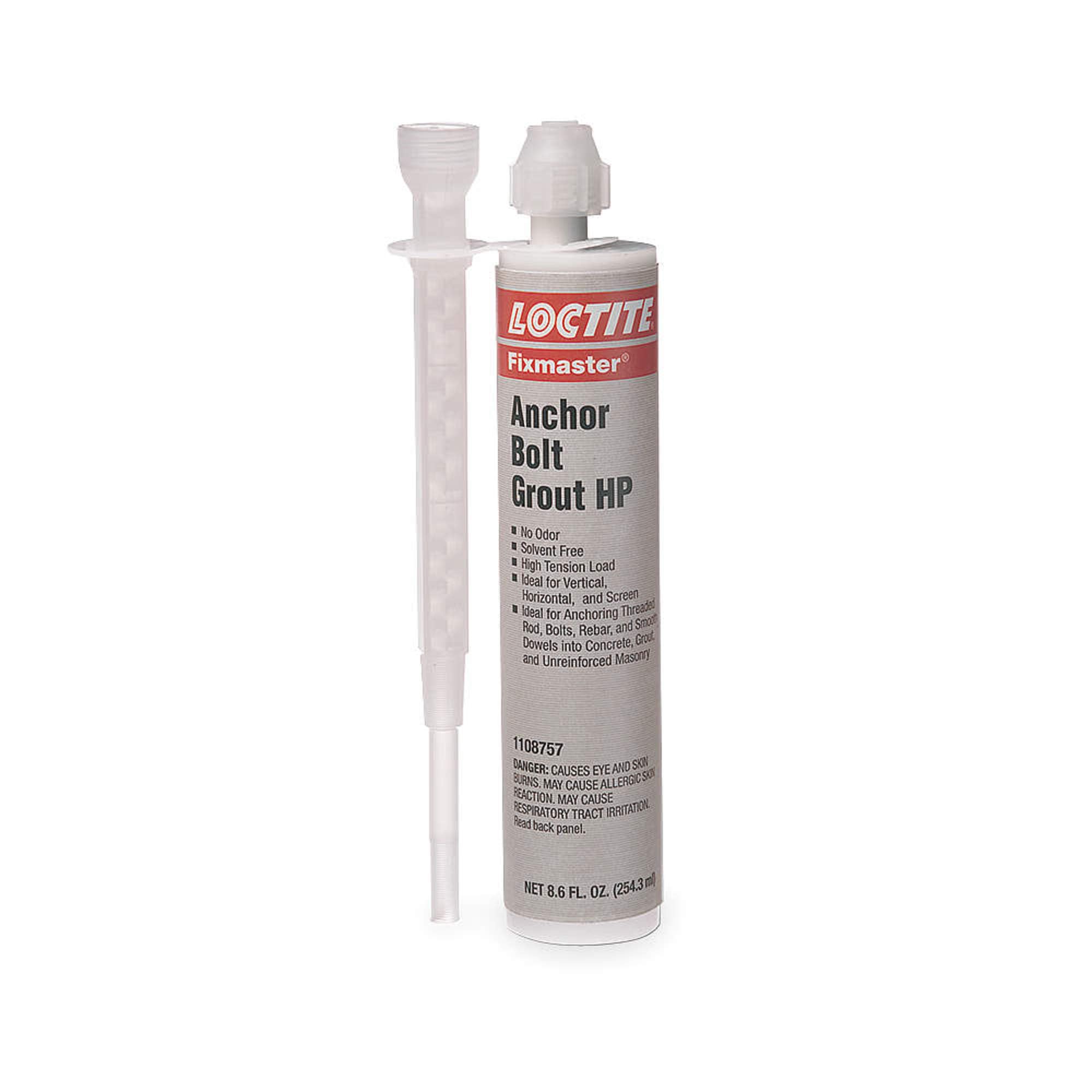 Loctite Fixmaster Gray Two-Part Epoxy Adhesive - 8.6 fl oz Cartridge - High Strength 3080 psi Bond - Metal, Wood, Plastic Repair - DIY & Industrial Use - Waterproof & Durable for Home, Garage, Auto Fixes