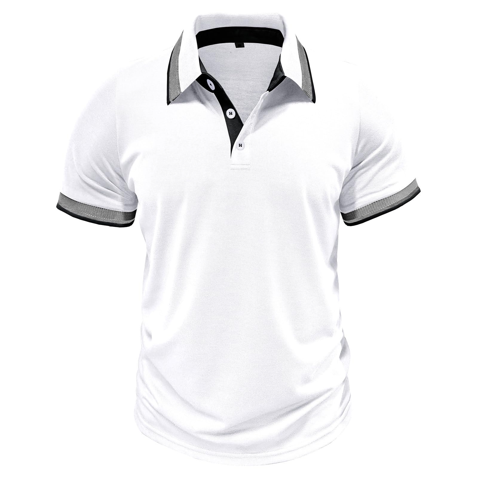 **Men's Cotton Polo Shirts - Short Sleeve Casual T-Shirts for Summer, Business & Golf | Breathable Work Blouse Tops for Dads | Perfect for Office, Outdoors & Weekend Wear**