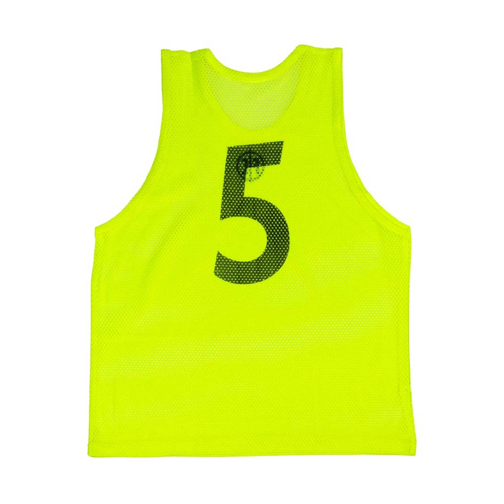 FC Mesh Numbered Training Bib Set - Youth Soccer Practice Vests (Yellow) for Team Drills & Sports Training