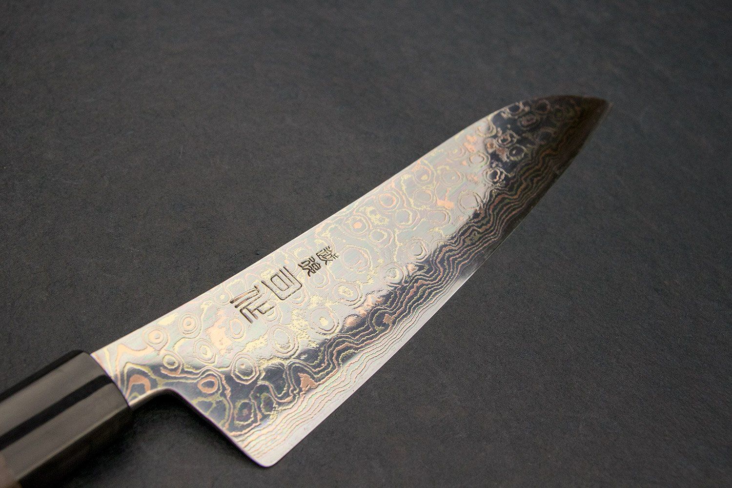 Premium Tsukasa Hinoura VS2 Color Damascus Gyuto 210mm Japanese Chef Knife - Perfect for Sushi, Meat Slicing & Professional Kitchen Use