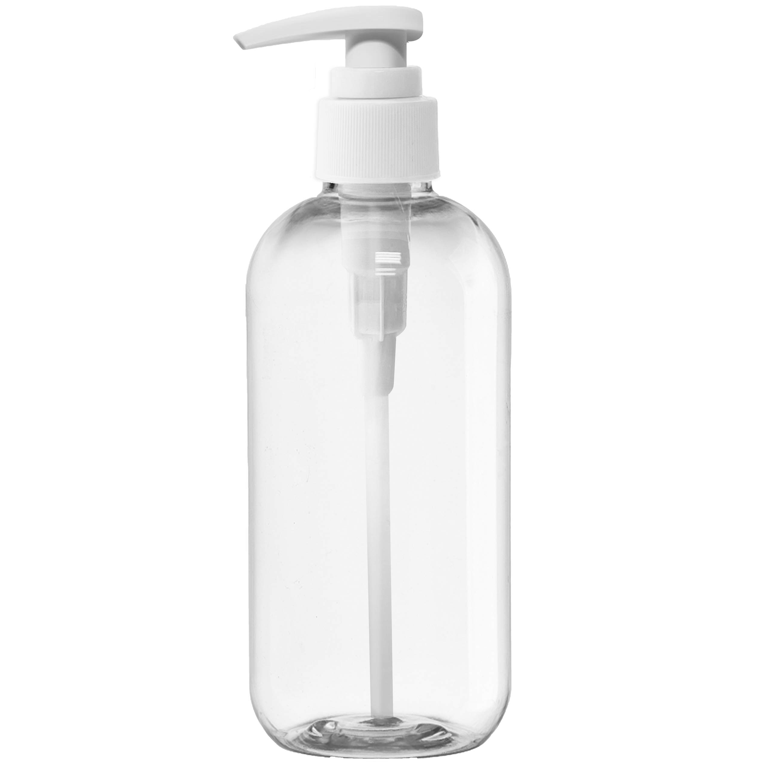 KOALA 16oz Clear Refillable Bottles with Leak Proof Press Pump Dispenser - BPA Free Plastic Containers for Lotions, Soaps, Shampoo, Conditioner & Hand Sanitizer - Travel Size Refillable Bottles (Pack of 8) - Perfect for Home, Salon, Travel & DIY Projects