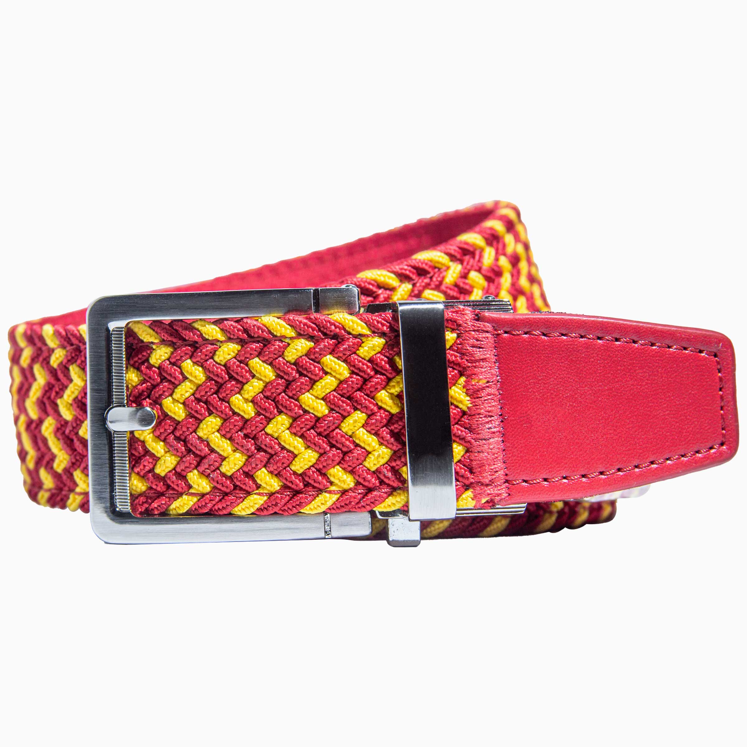 Nexbelt Braided Cardinal and Gold Golf Belt 1.38