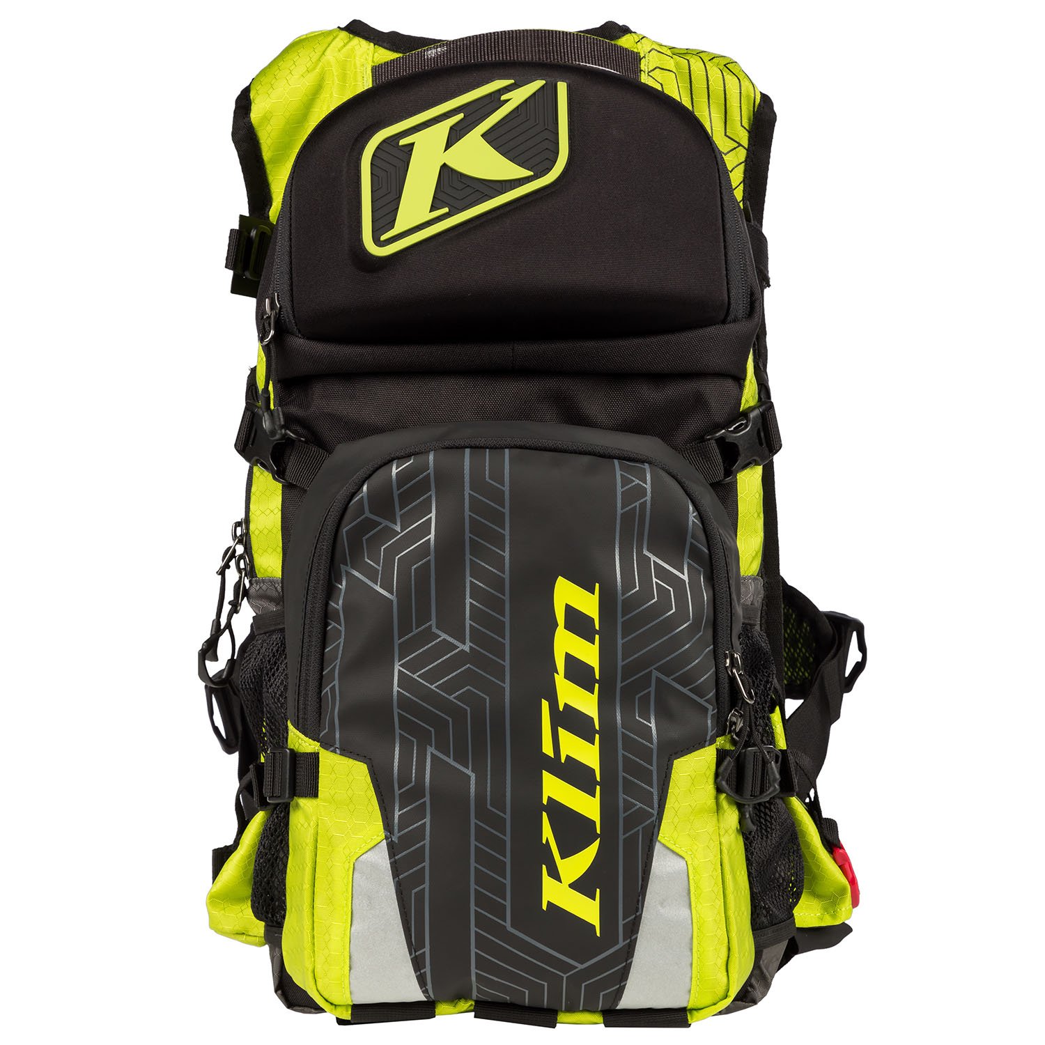KLIM Nac Pak Technical Backpack - Shape Shift 3L Hydration Pack with Hydrapak Reservoir - Lightweight Hiking & Cycling Backpack for Outdoor Adventures (Lime Green)