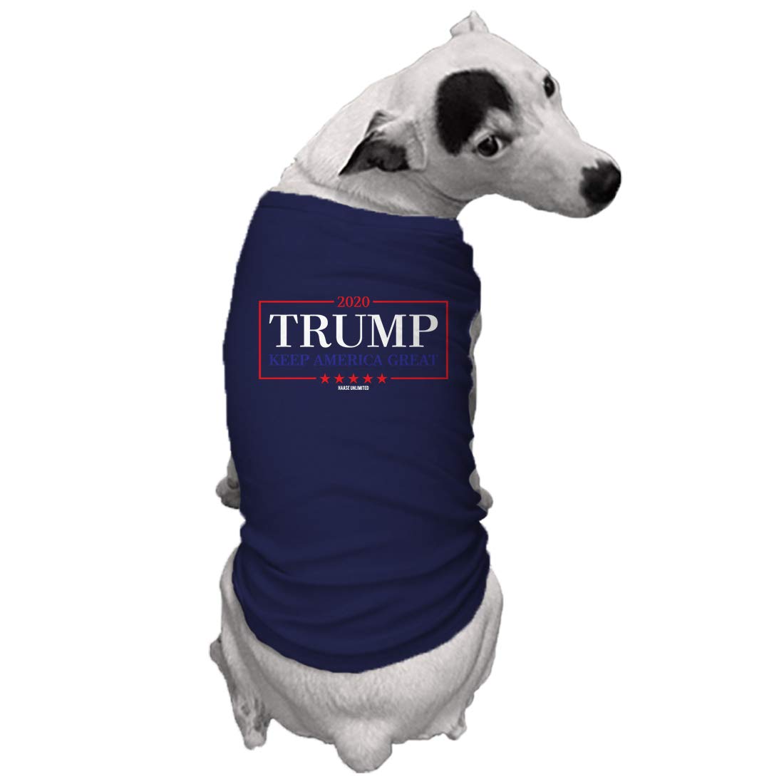 Trump 2020 Keep America Great Dog Shirt - Patriotic Pet Apparel for Small & Medium Dogs (Navy Blue) - Perfect for Election Day, 4th of July & Political Rallies