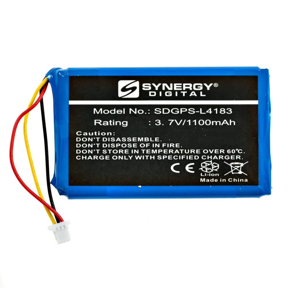 Synergy Digital GPS Battery - High Capacity 1100mAh Li-Ion 3.7V Replacement for Garmin Drive 51LMT & 361-00056-00 - Perfect for Road Trips, Navigation & Long-Distance Travel