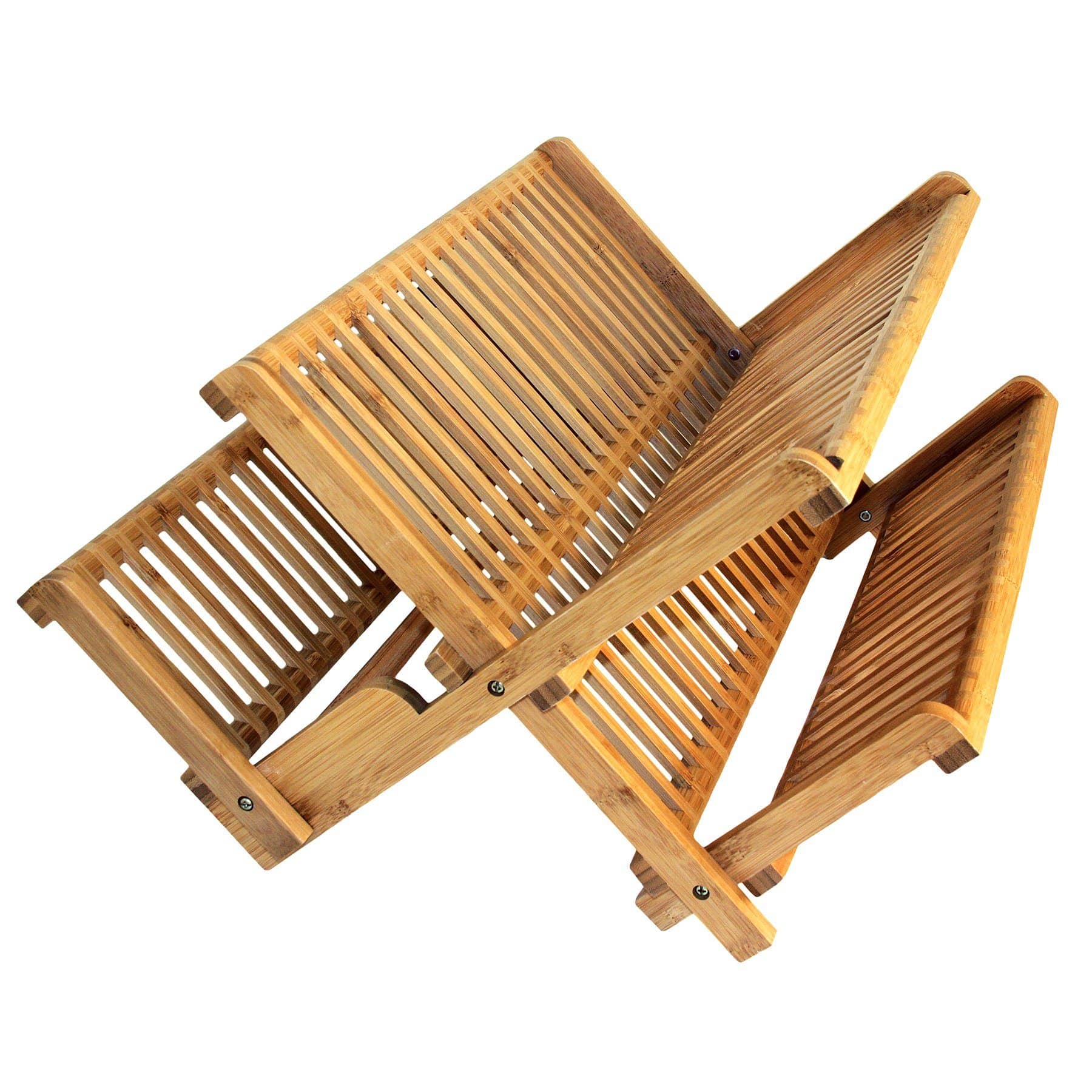 Foldable Dish Drying Rack for Kitchen - Space Saving Countertop Organizer for Plates, Cups & Utensils - Perfect for Small Apartments, RVs & Camping