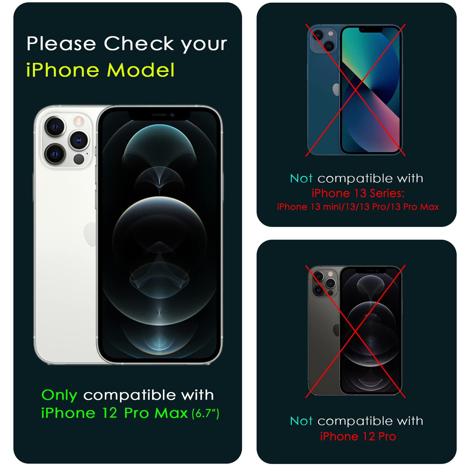 Xfilm iPhone 12 Pro Max Camera Lens Protector - 9H Hardness Scratchproof Cover with Bling Diamond Ring | Stylish Case-Friendly Phone Accessories | Perfect for Travel, Parties & Everyday Protection (Compatible with iPhone 12 Pro Max)