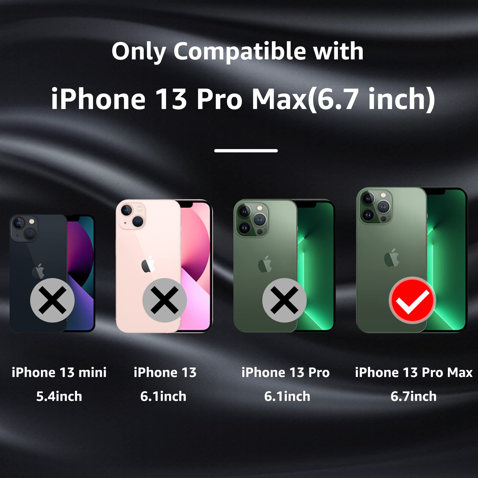 MCFANCE Magnetic Silicone Case for iPhone 13 Pro Max (6.7 inch 2021) - MagSafe Compatible, Shockproof Cover with Full Camera Protection & Anti-Scratch Microfiber Lining | Perfect for Daily Use, Travel & Outdoor Activities