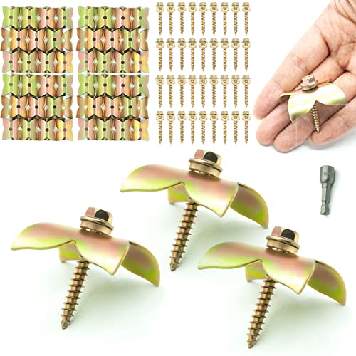 100 PCS Galvanized U-Shaped Fence Staples - 1.6 Inch Steel Wire Fencing Nails for Softwoods | Heavy Duty Fence Fasteners for Wire Mesh & Woven Fencing | Perfect for DIY Fence Repair, Garden Projects & Farm Use