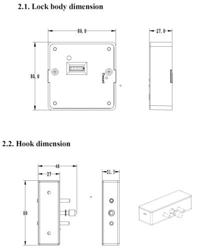 Lock Connection™ - Bluetooth & RFID Hidden Cabinet/Drawer Lock (13.56MHz) - Smart Home Security for Jewelry, Documents & Valuables