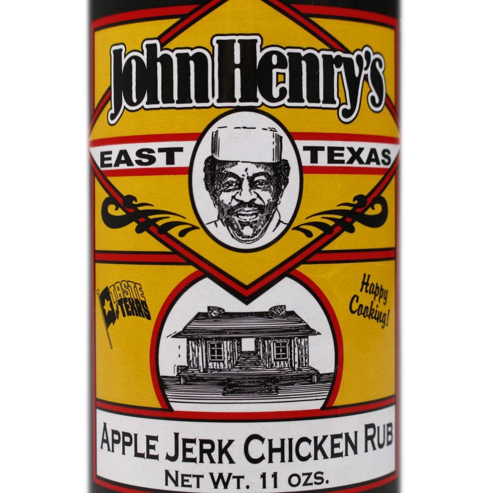 John Henry's Premium Apple Jerk Chicken Rub - Authentic Caribbean Spice Blend for Grilling, BBQ & Meat Seasoning | Perfect for Chicken, Pork & Seafood Dishes