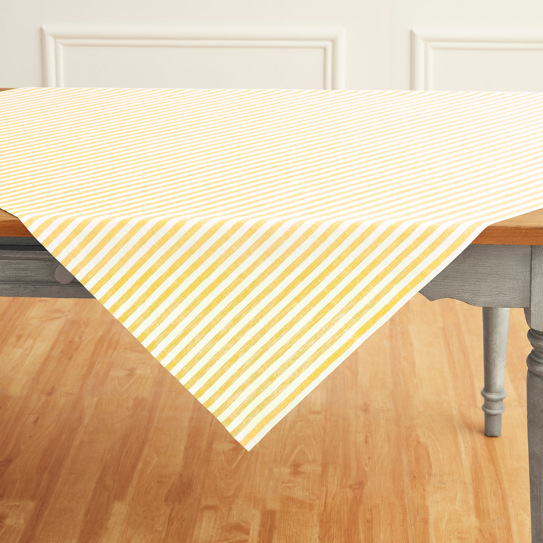 Amalfi Stripe Table Throw - Elegant Cotton Table Runner for Dining Room, Kitchen & Holiday Decor - Perfect for Weddings, Parties & Home Styling