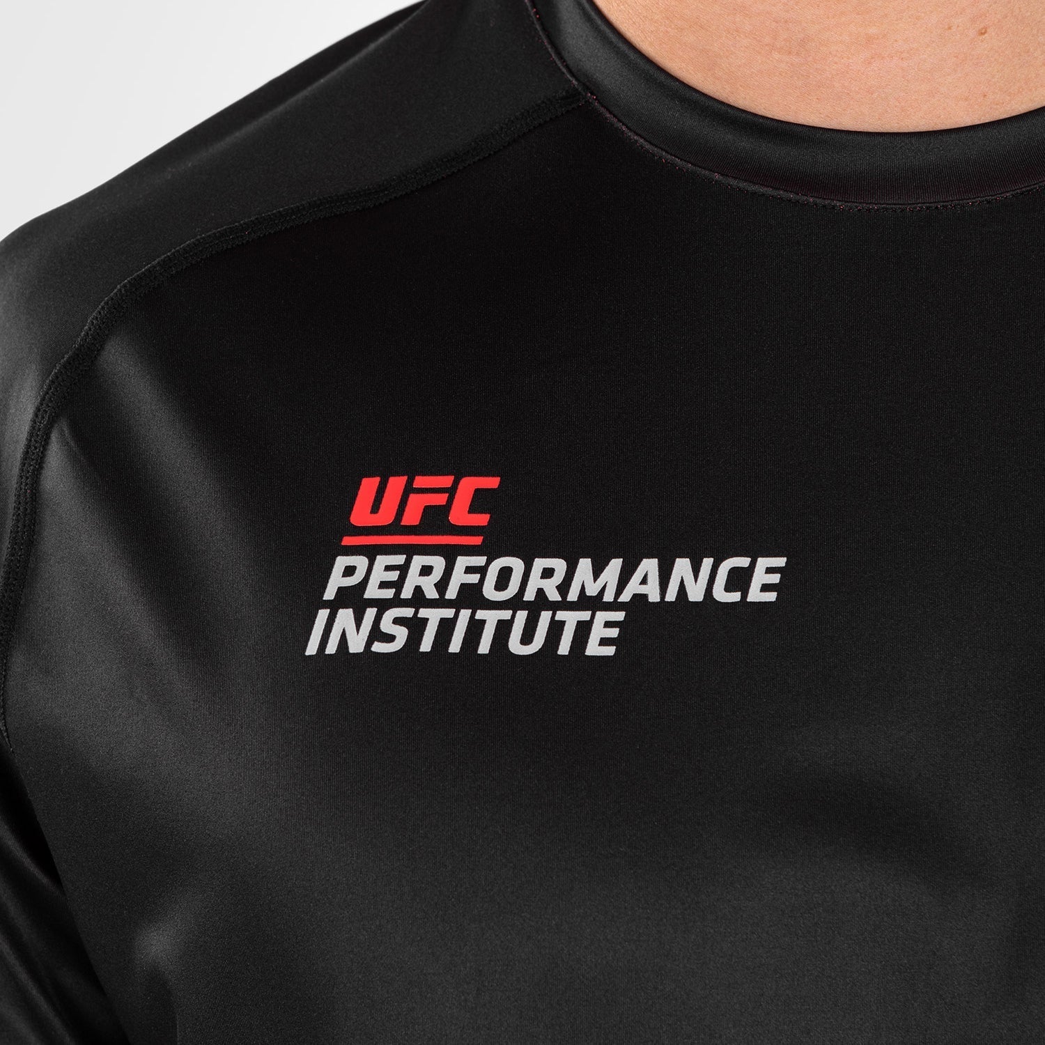 UFC Venum Performance Institute 2.0 Men's Dry Tech Shirt - Moisture Wicking, Breathable & Lightweight Training Top - Black/Red - Perfect for MMA, Boxing & Gym Workouts