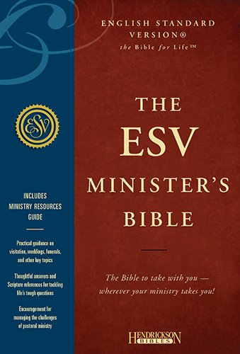 ESV Holy Bible - Genuine Leather Minister's Bible in Black - Perfect for Worship, Bible Study & Church Services