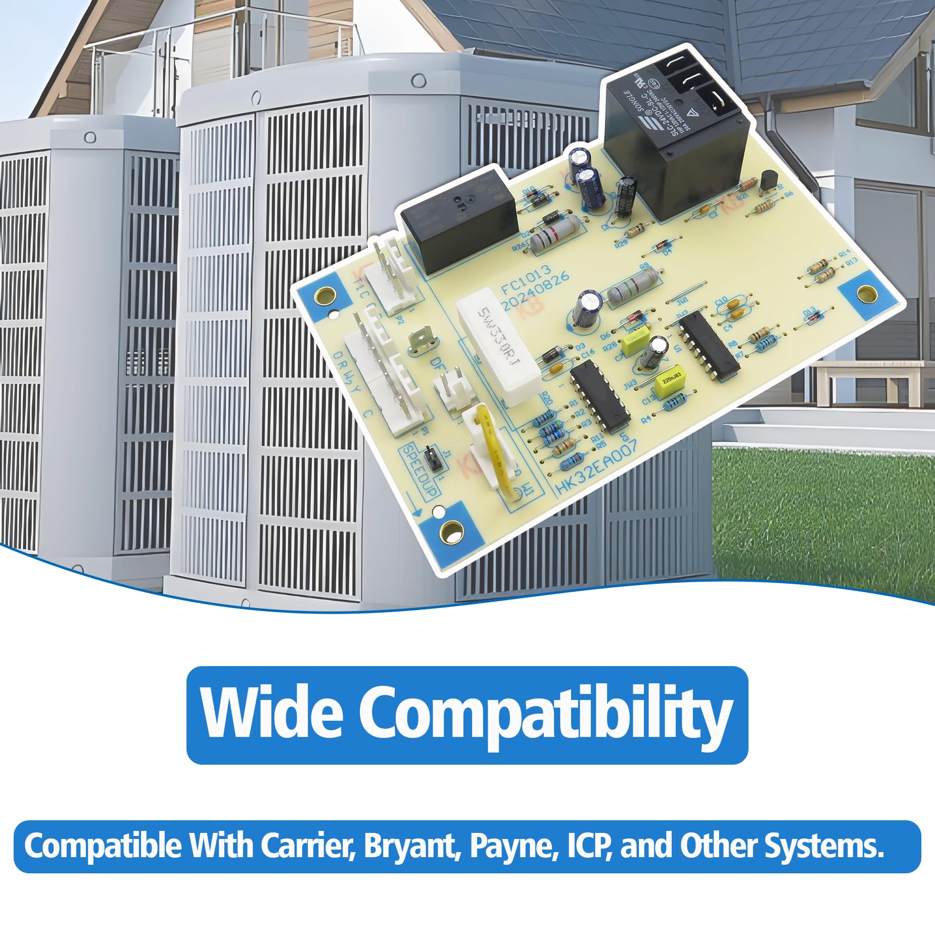Upgraded HK32EA007 HK32EA001 Defrost Timer Control Board for Carrier Bryant Payne HVAC Heat Pumps - Replacement for CEPL130524-01 | Compatible with Heat Pump Systems for Home & Commercial Use