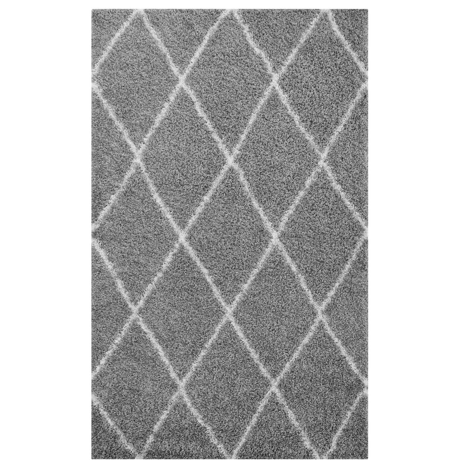 Modern Contemporary Urban Living Room Area Rug Runner - Soft Fabric Floor Carpet in Multi-Tone Gray - Perfect for Lounge, Bedroom & Home Office Decor
