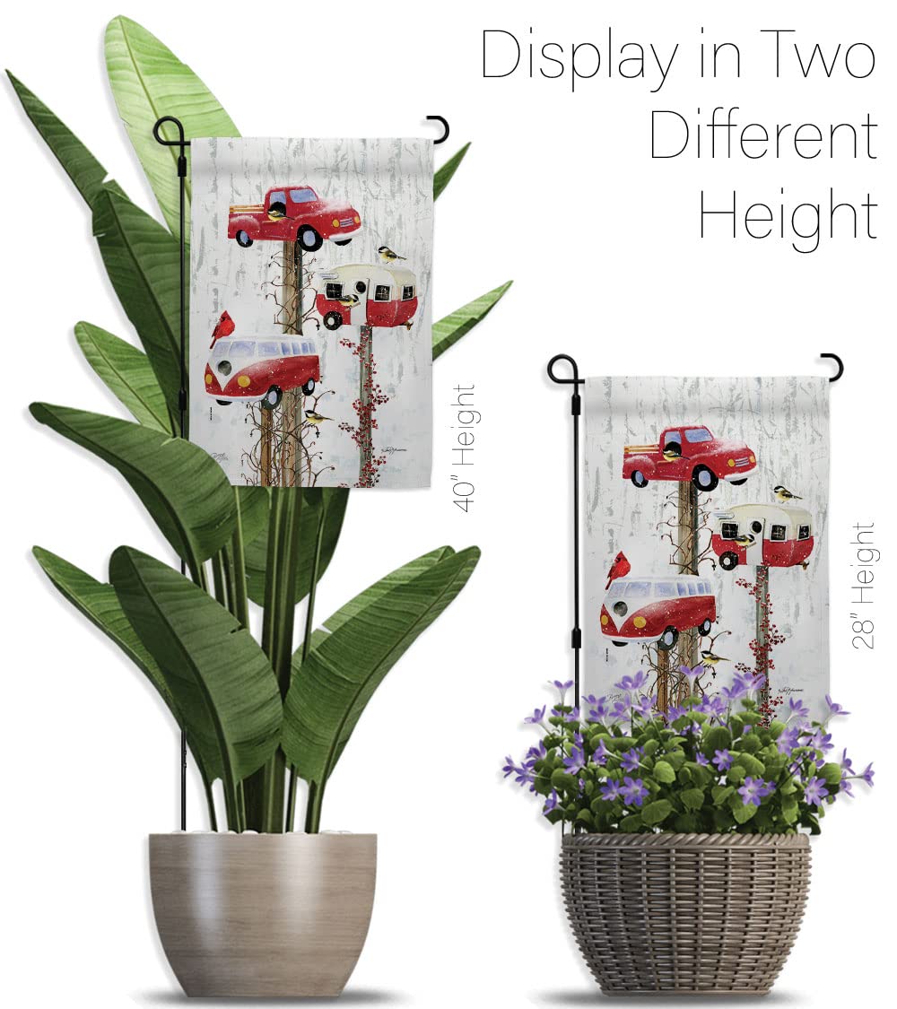 Retro Birdhouse Garden Flag Set 13
