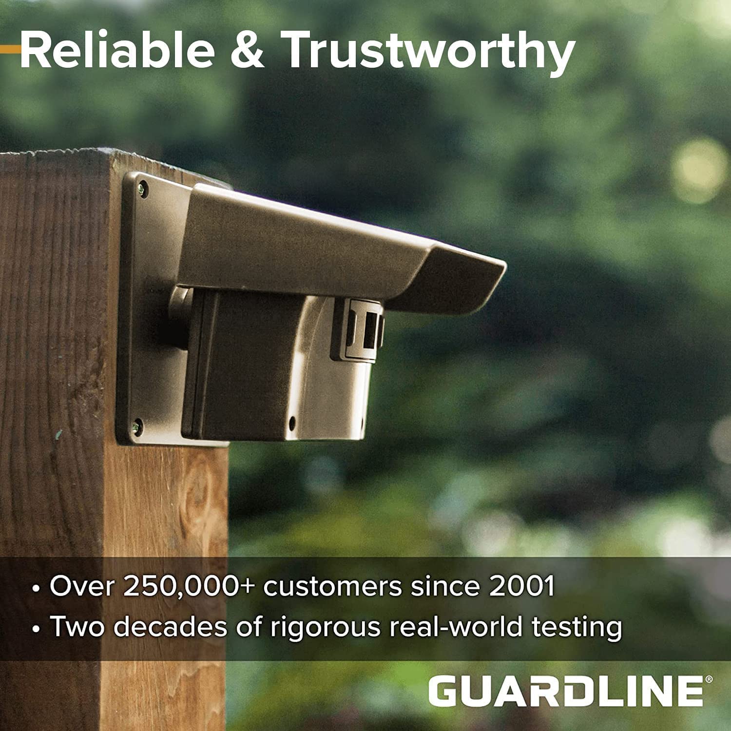 Guardline 500ft Wireless Driveway Alarm System - 4 Weatherproof Motion Detector Sensors & 1 Receiver | Outdoor Home Security Alert for Driveway, Garage, Shed & Property Protection | Ideal for Rural Homes, Farms & Large Properties