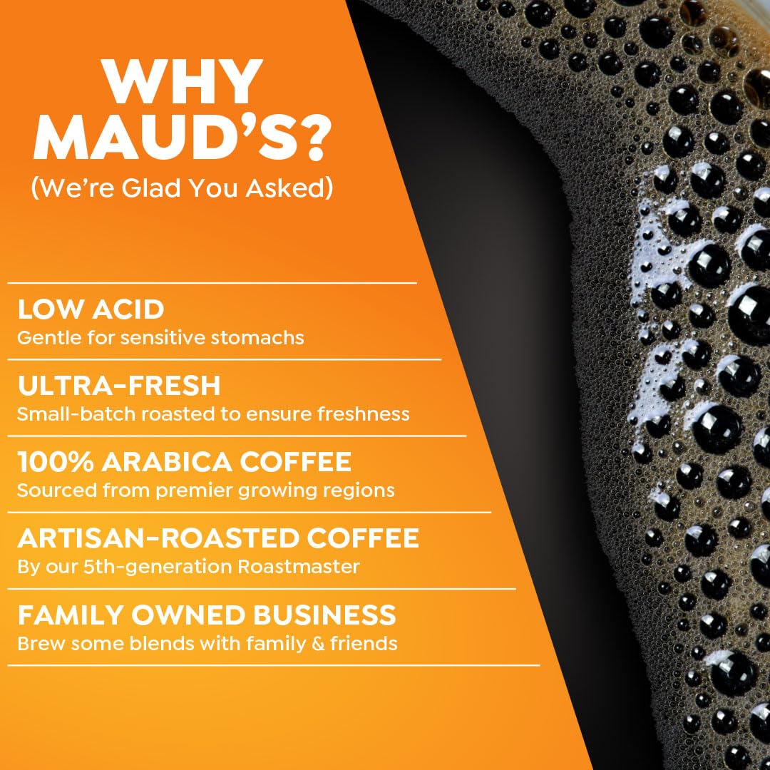 Maud's Decaf Banana Flavored Coffee Pods, 24 Count - Medium Roast Decaffeinated Arabica Coffee in Recyclable K-Cups | Keurig Compatible | Perfect for Home, Office & Breakfast Time