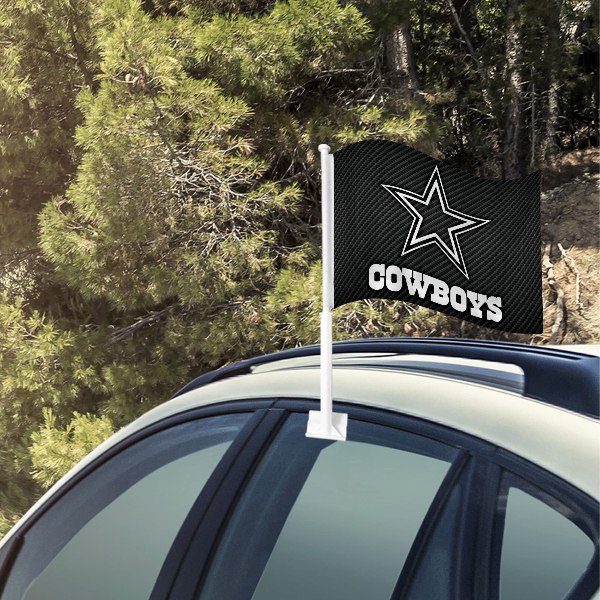 NFL Car Flag - Double Sided Team Logo Car Accessory for Game Day & Tailgating - Show Your Team Spirit While Driving