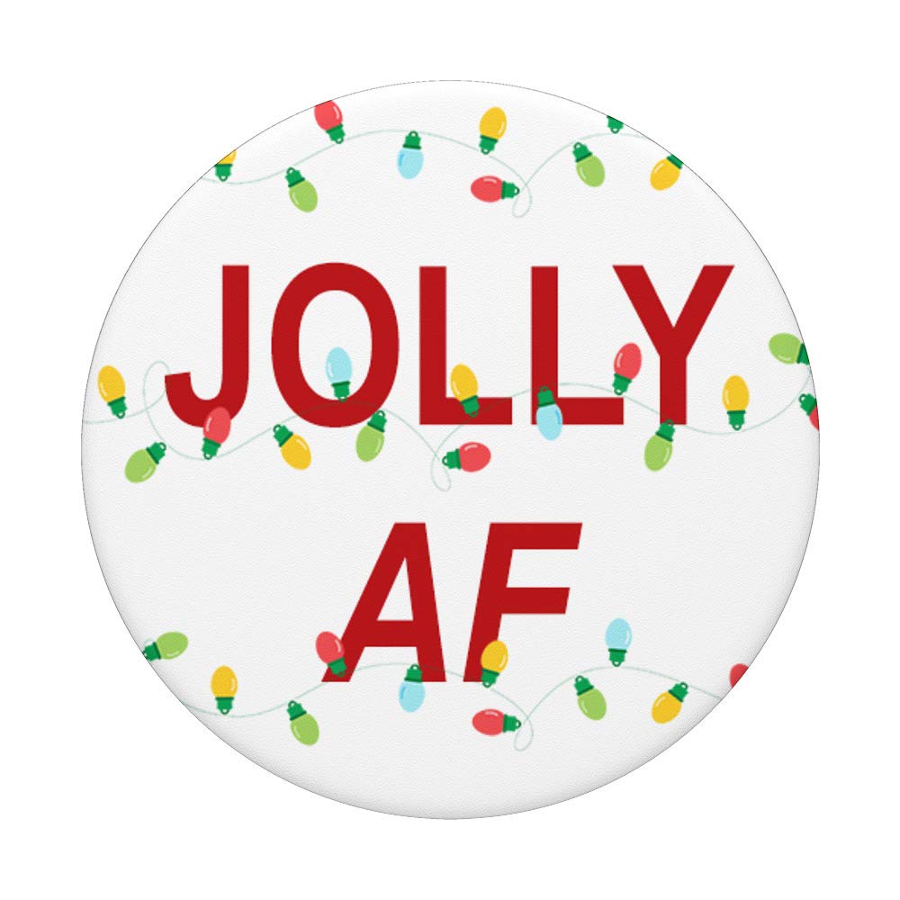 Jolly AF PopSocket Christmas Lights - Expandable Phone Grip & Stand for iPhone, Samsung - Festive Holiday Decor & Gift Idea for Christmas, Parties, and Everyday Use