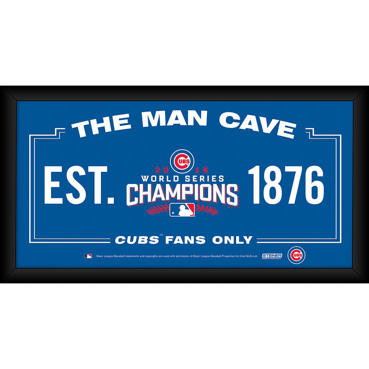 Chicago Cubs 2016 World Series Champions Framed 10x20 Sports Memorabilia - Perfect for Man Cave, Sports Bar, or Baseball Fan Gift