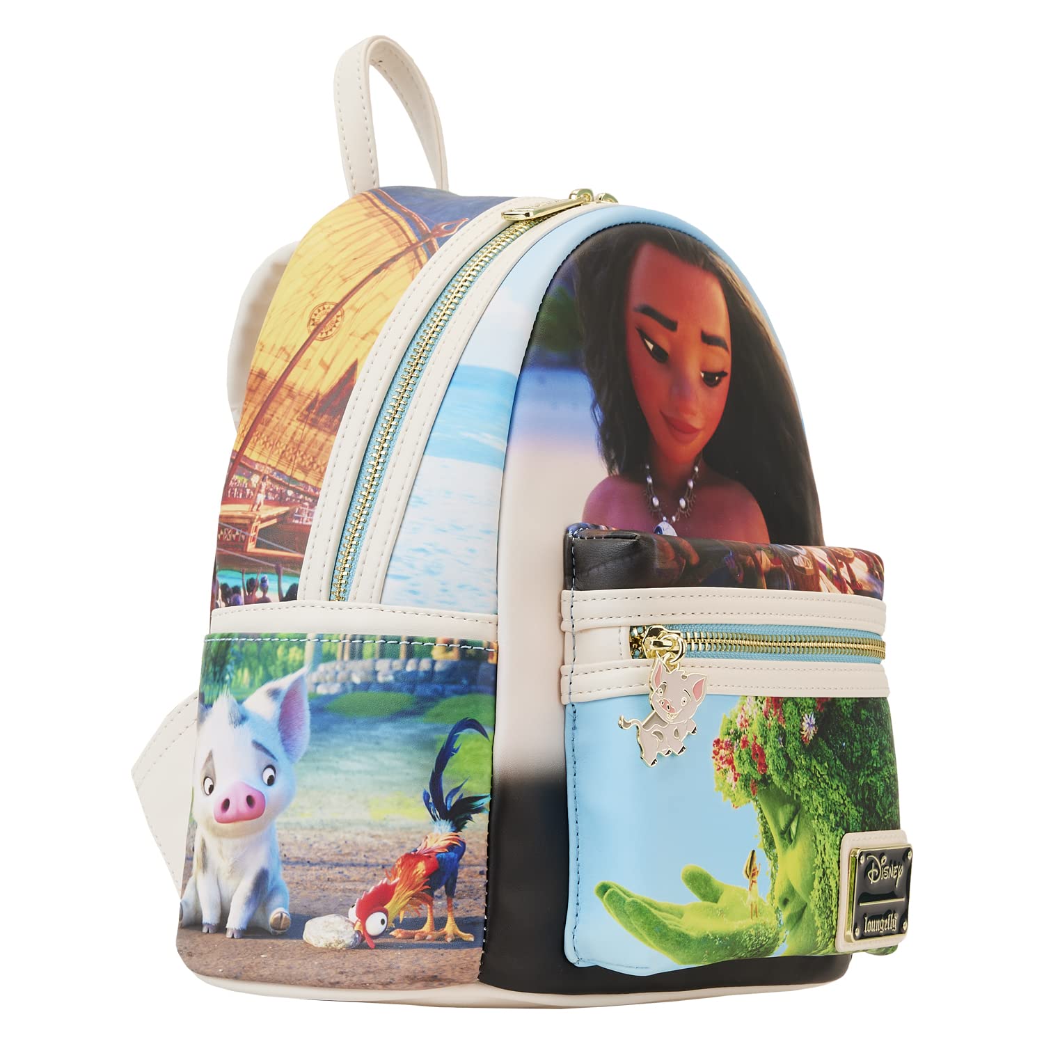 Disney Moana Princess Scene Series Mini Backpack by Loungefly - Waterproof Lightweight Daypack for Women & Teens - Perfect for School, Travel, and Disney Theme Park Visits