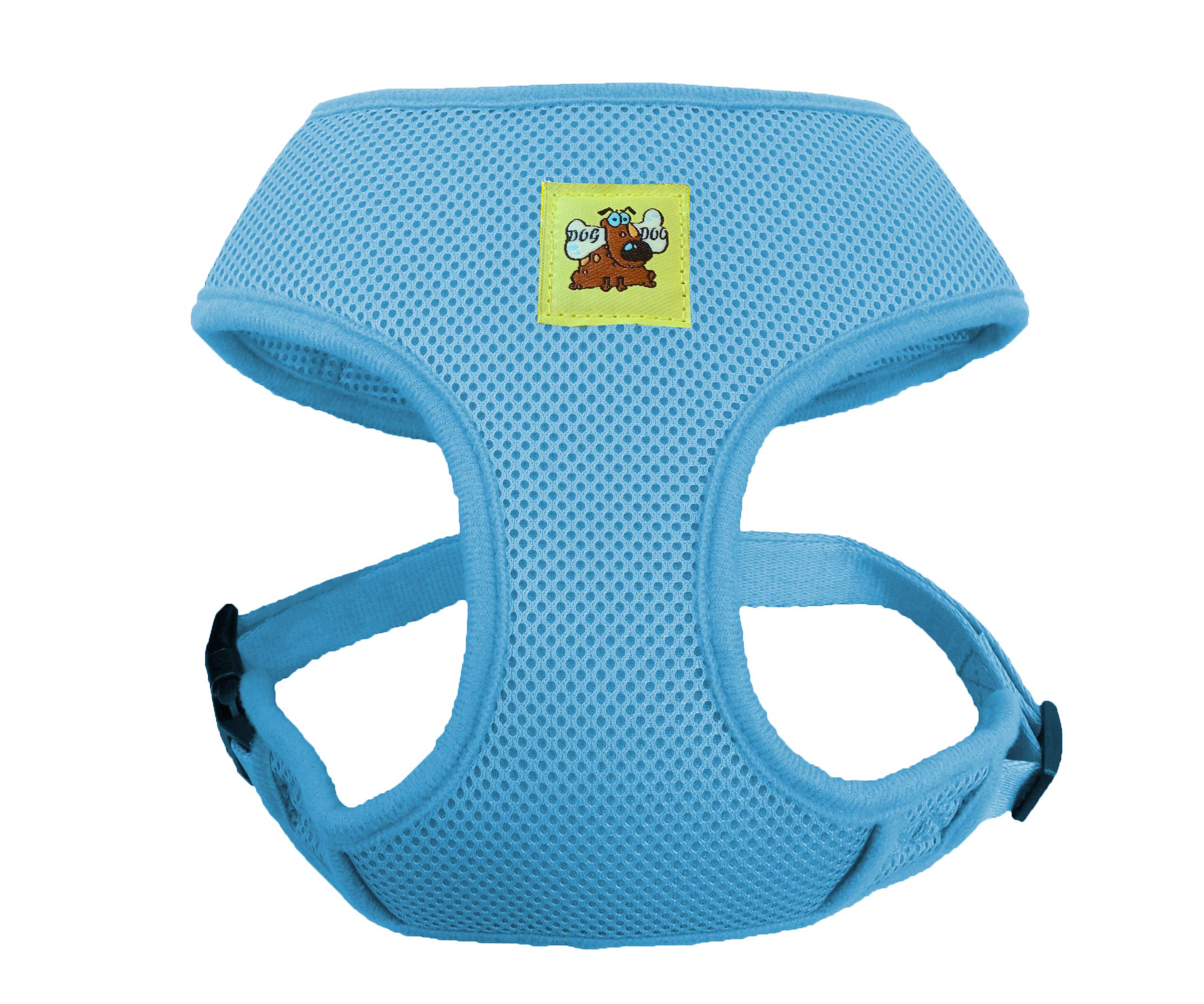 No Pull No Choke Reflective Adjustable Dog Harness - Breathable Front Clip Pet Vest for Small Medium Large & X-Large Dogs (Water Blue) - Perfect for Walking, Running & Outdoor Adventures