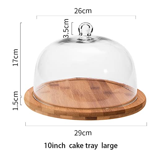 Glass Lid Butter Dish & Cake Tray - Premium Snack Storage Container for Desserts, Fruits, Baking Supplies - Multi-Purpose Kitchen Organizer for Dining & Entertaining (Large Size) - Perfect for Parties, Tea Time & Kitchen Countertop Display
