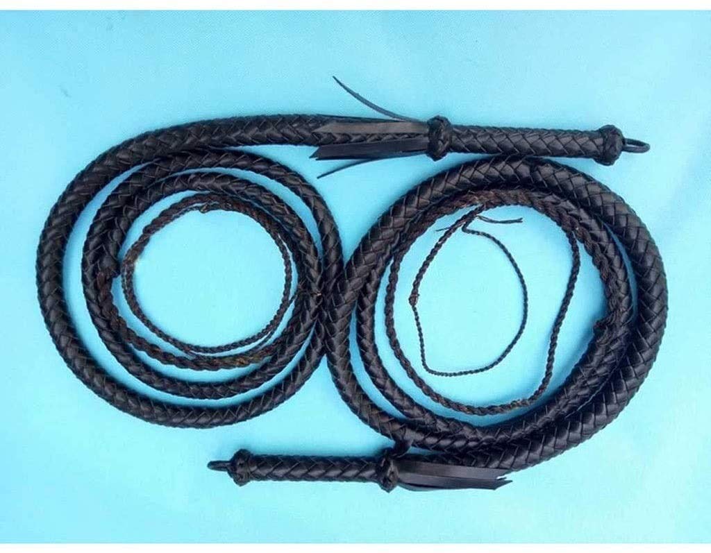 Premium Handmade Leather Bull Whip - Durable Training Whip for Strength & Coordination | Perfect for Sports, Fitness, Martial Arts & Cowboy LARPing