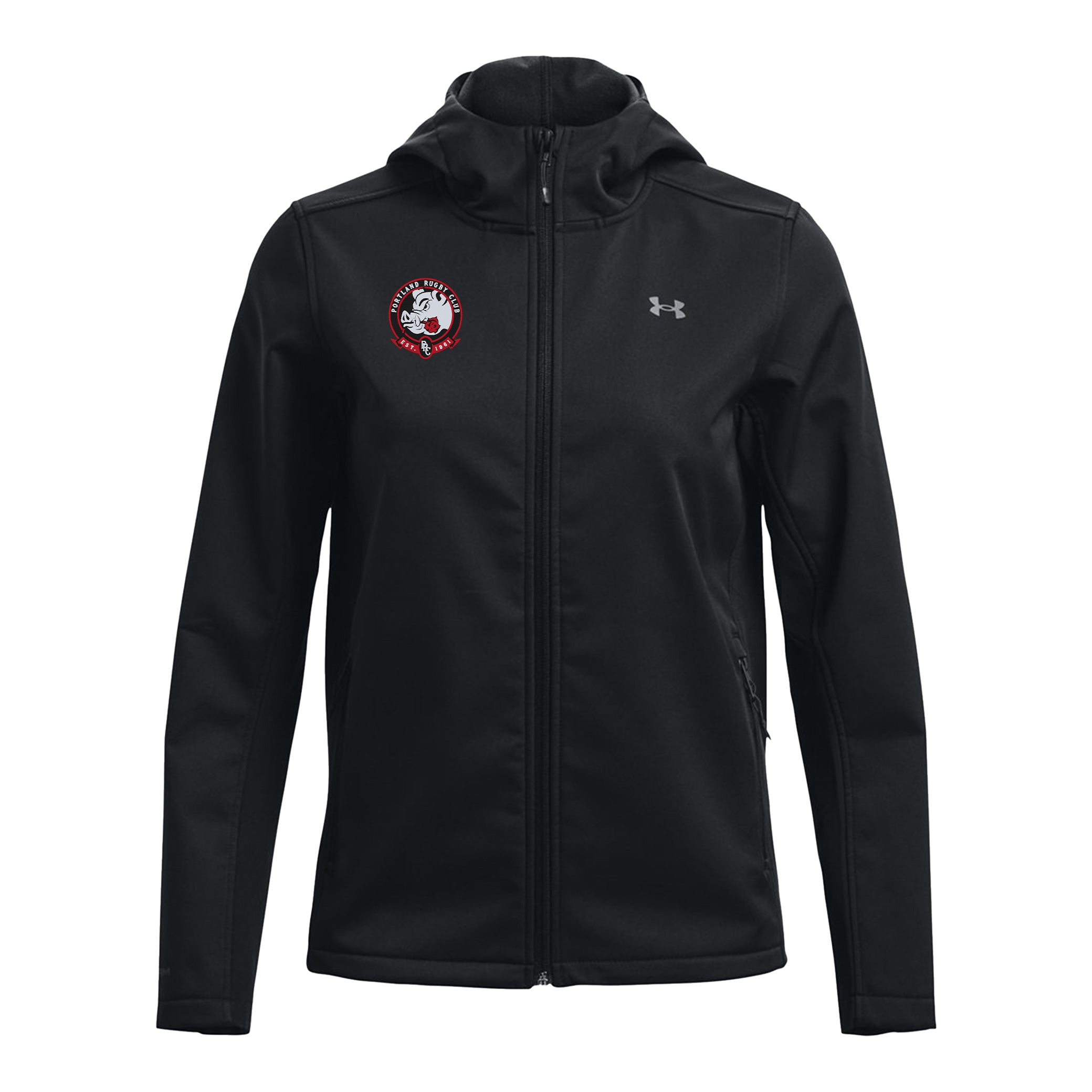 Portland Pigs Women's Infrared Coldgear Hooded Jacket - Warm Winter Running & Outdoor Activities Jacket for Hiking, Skiing & Casual Wear
