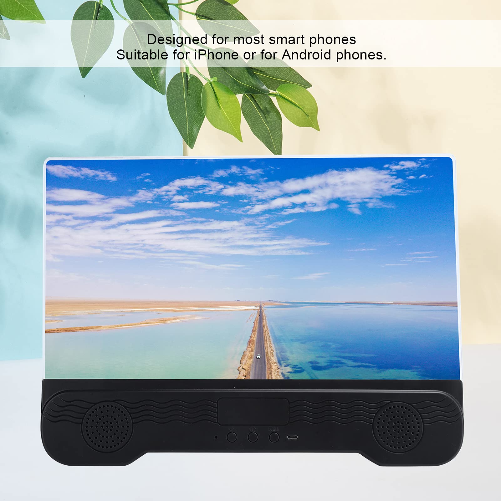 EBTOOLS 14 Inch HD Phone Screen Magnifier with Bluetooth Speaker - Portable Desktop Mobile Screen Amplifier for Watching Movies, Gaming & Reading (Ideal for Elderly & Low Vision Users)