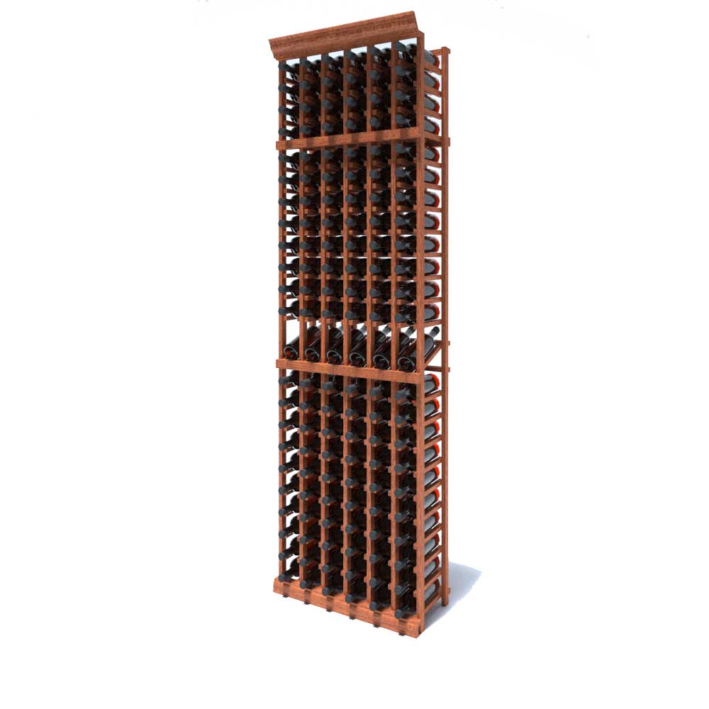 6 Column 138 Bottle 8ft Wine Rack Kit with Display - Sturdy Metal Wine Storage Organizer for Home, Bar, Restaurant & Wine Cellar