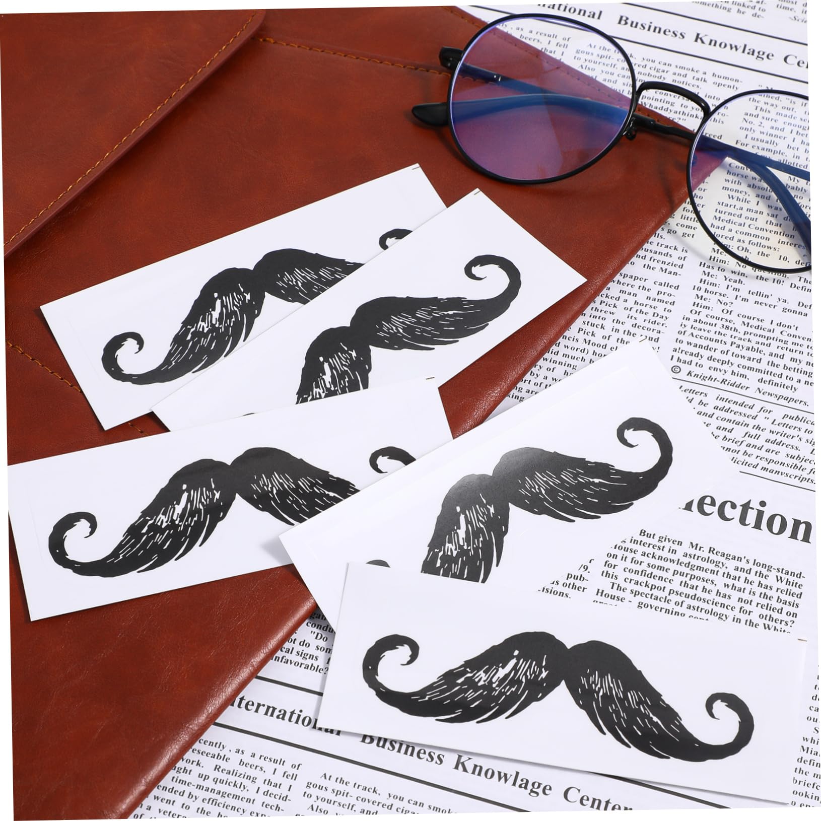 50pcs Mustache Waxing Stickers for Nose Hair Removal - Low Pain PP Material Sticker Set with Mustache Guards - No Residue & Beginner Friendly | Perfect for Home Waxing, Salon Use & DIY Hair Removal