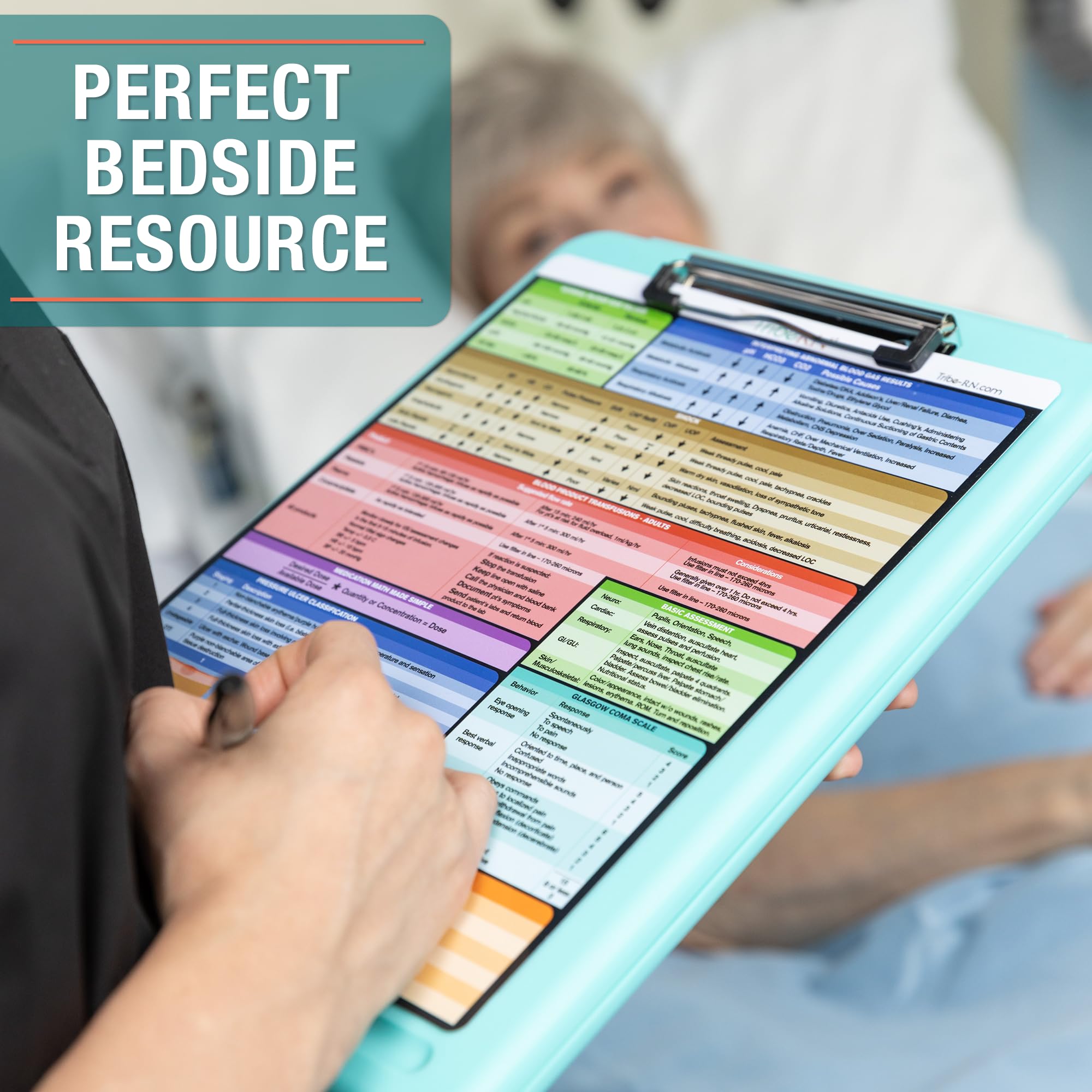 Nursing Cheat Sheets by Tribe RN - 6 Durable Medical Reference Cards for Nurses & Students | General Med, Labs, Medical Spanish, Newborn, NICU, OB/L&D, Pharmacy, Respiratory, Pediatrics | Perfect for Clinical Rotations, NCLEX Prep & Quick Patient Care Reference